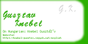 gusztav knebel business card